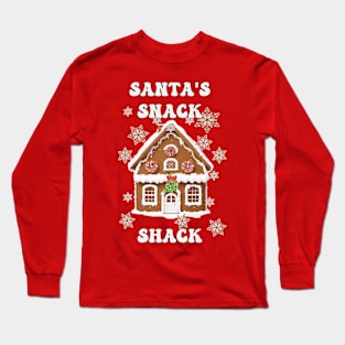 Christmas Santa's Snack Shack Funny Xmas Long Sleeve T-Shirt